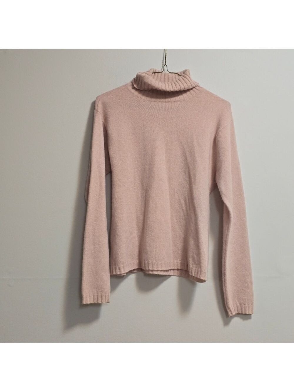 The Work Connection Light Pink Turtleneck Sweater